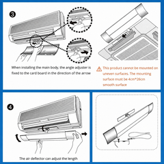 Adjustable AC Airflow Deflector