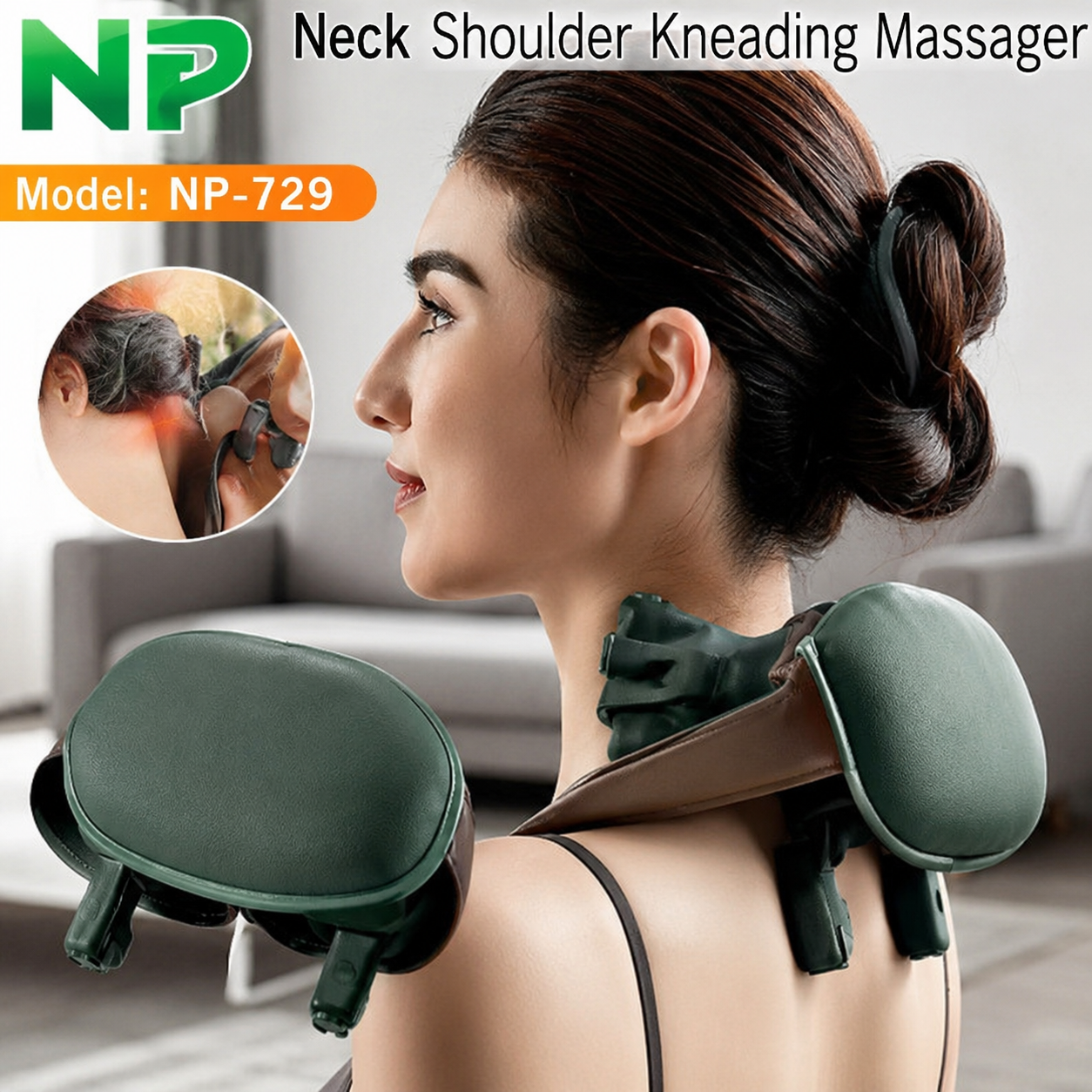 Shiatsu Neck & Shoulder Massager with Heat